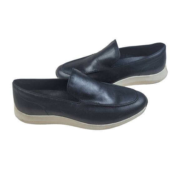 Vince Camuto Sporty Leather Eidel  Slip On Sneaker Topanga Black Size 10.5 - Picture 2 of 7